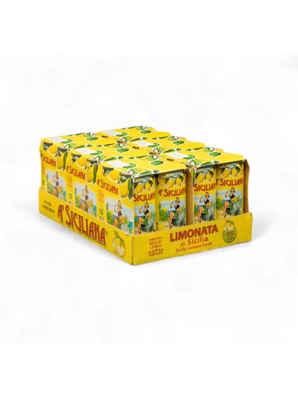 Sicilian Sparkling Limonata - Refreshing Lemonade, 11.15 fl oz, 24 Pack